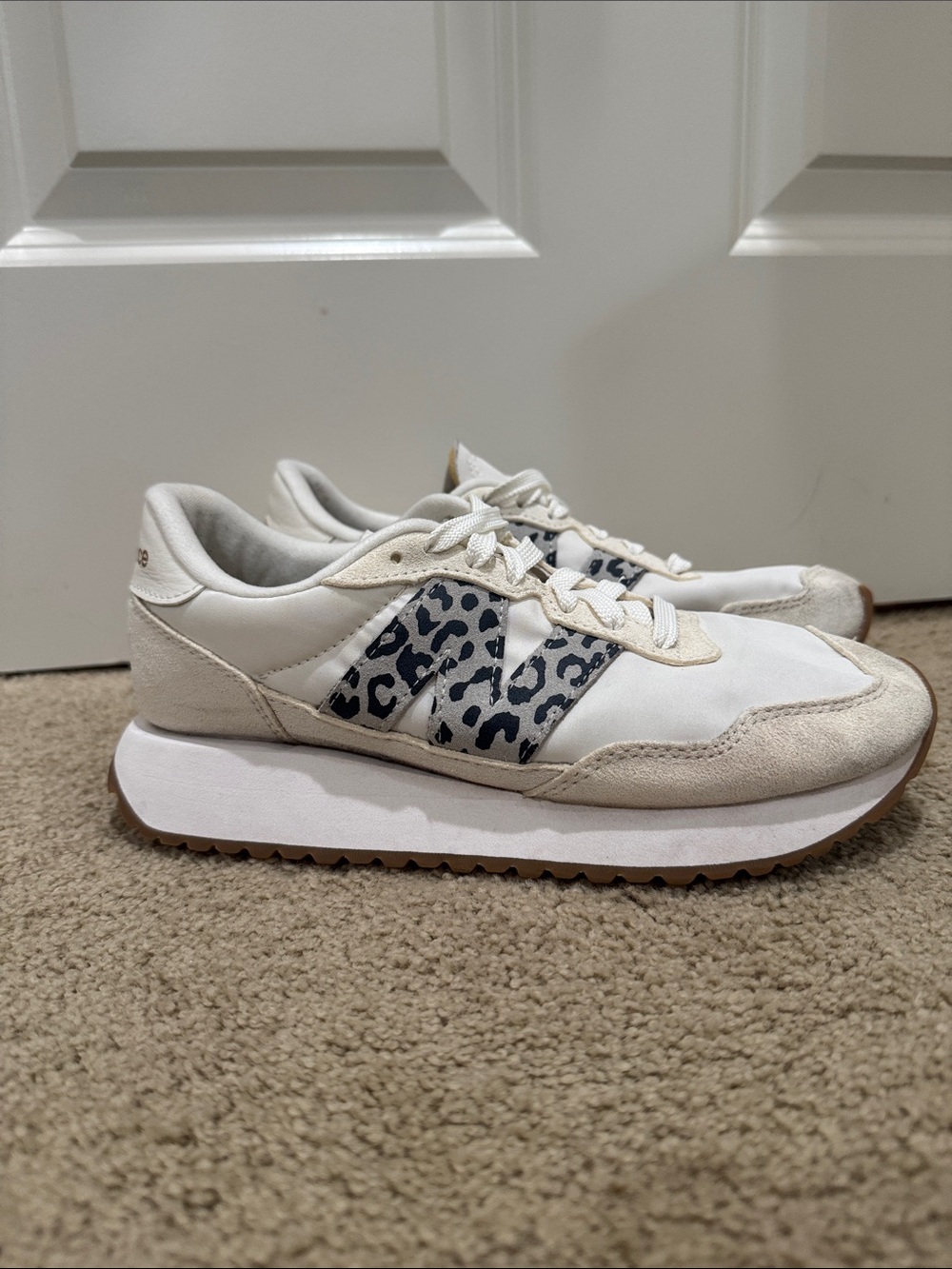 New Balance 237 Women’s Sneakers with Gray Leopard Print